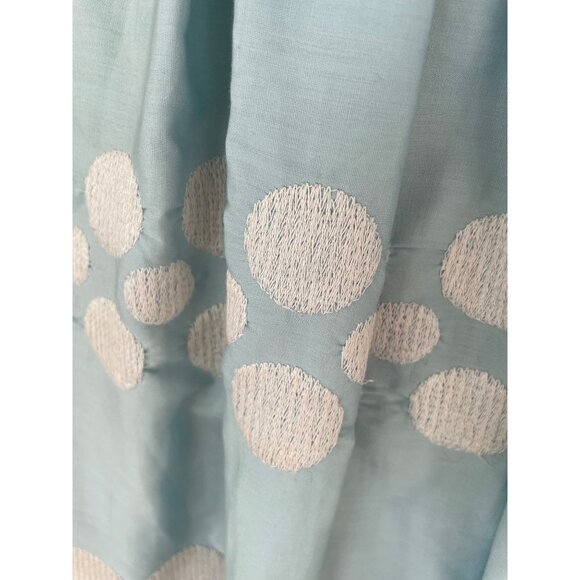 Vintage 1950s Betty Barclay Fit and Flare Dress Blue Embroidery Circles Sz Small - Picture 16 of 16